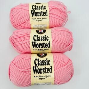 3 Universal Yarn Classic Worsted Light PINK #614 Acrylic Wool Medium Weight Rare